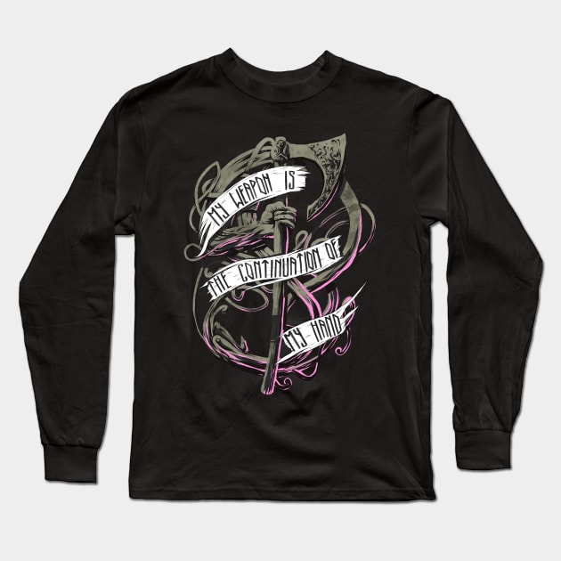 my weapon is the continuation of my hand! Viking life (by Alexey Kotolevskiy) Long Sleeve T-Shirt by Kotolevskiy